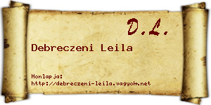 Debreczeni Leila névjegykártya